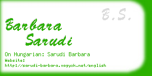 barbara sarudi business card